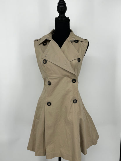 ZARA Khaki Sleeveless Short Dress for Women – Size Medium