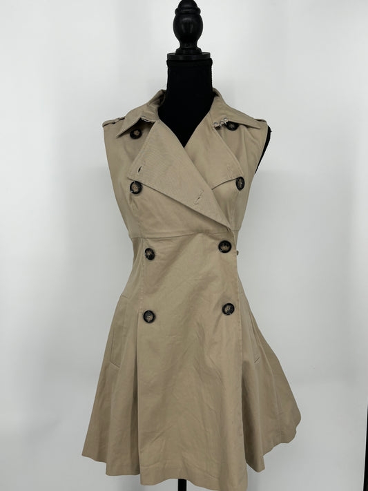 ZARA Khaki Sleeveless Short Dress for Women – Size Medium