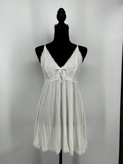 Women's White Lace Cami Nightgown – Size M