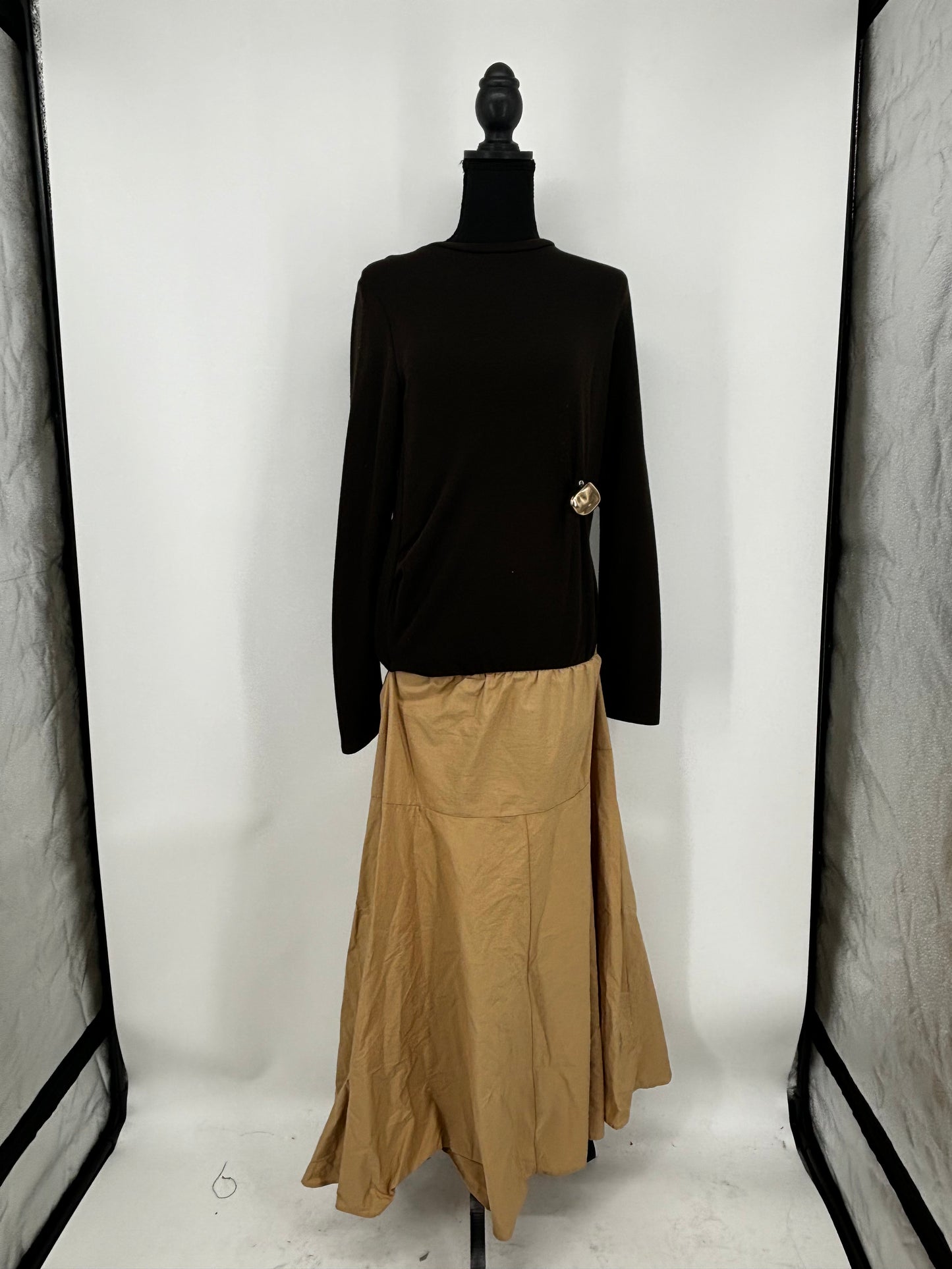 Women's Brown Two-Piece Style Dress – Size M