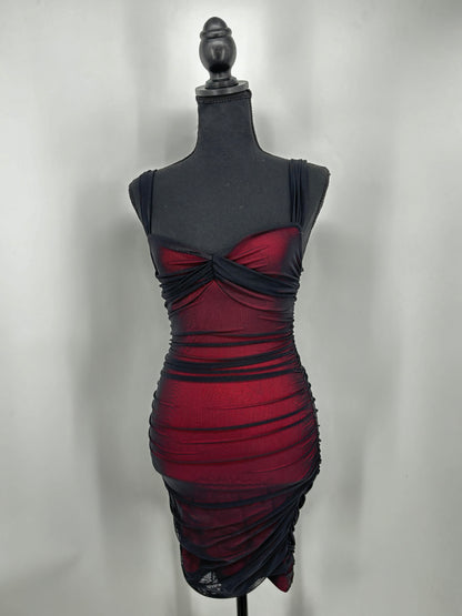 Women's Red Fitted Bodycon Skirt – Size S