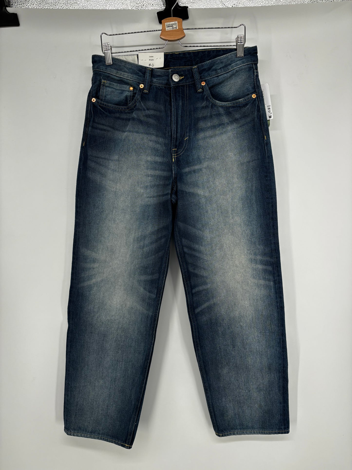 H&M Men’s Blue Straight-Leg Loose Fit Jeans – Size 31/32