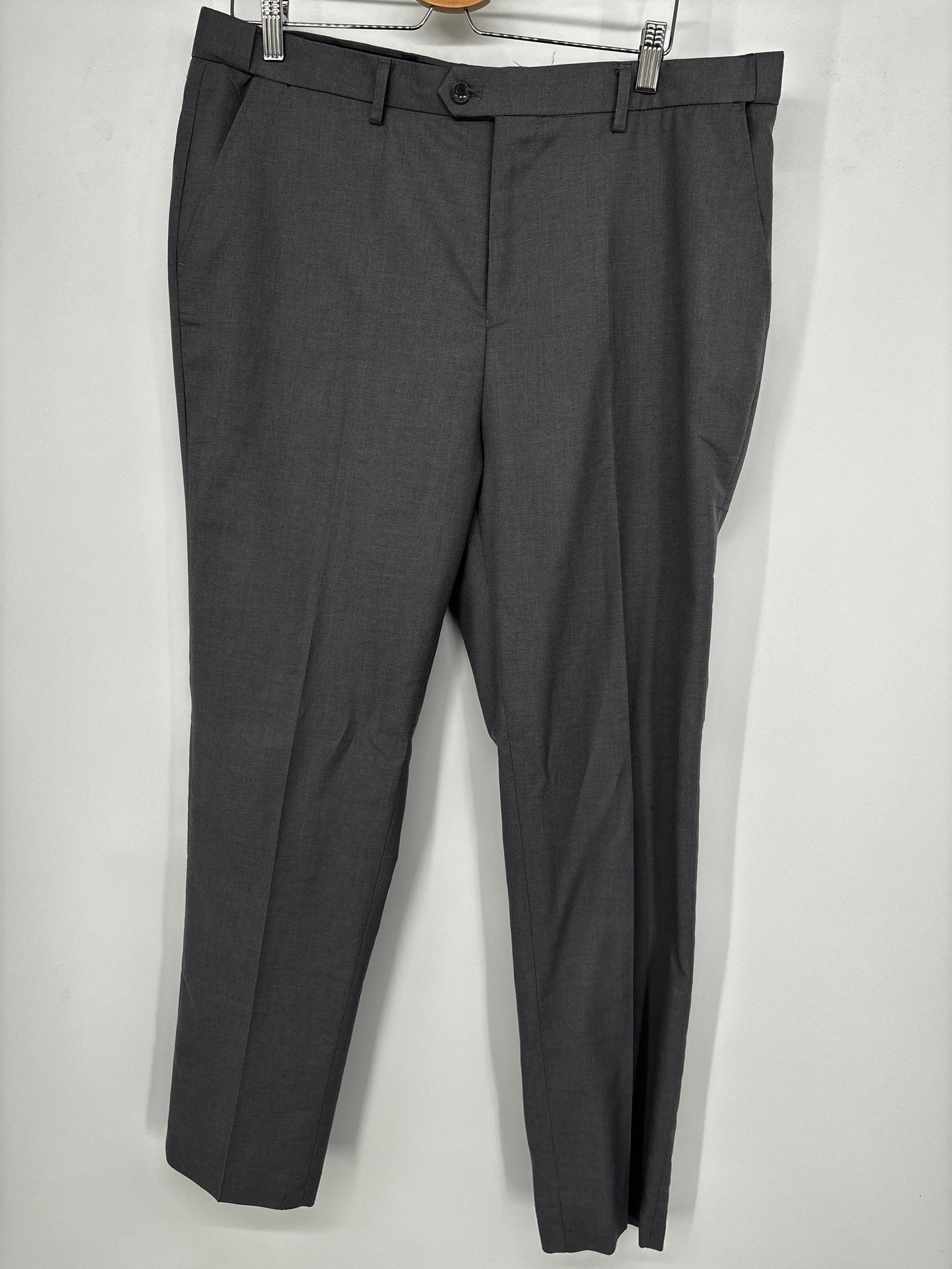Men’s Black Loose Fit Straight-Leg Dress Pants – Size XL