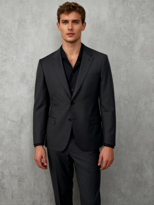 Men’s Black Loose Fit Straight-Leg Dress Pants – Size XL