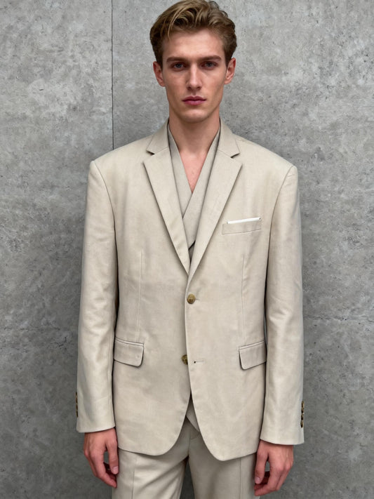 COOFANDY Men’s Light Brown Blazer – Size XL