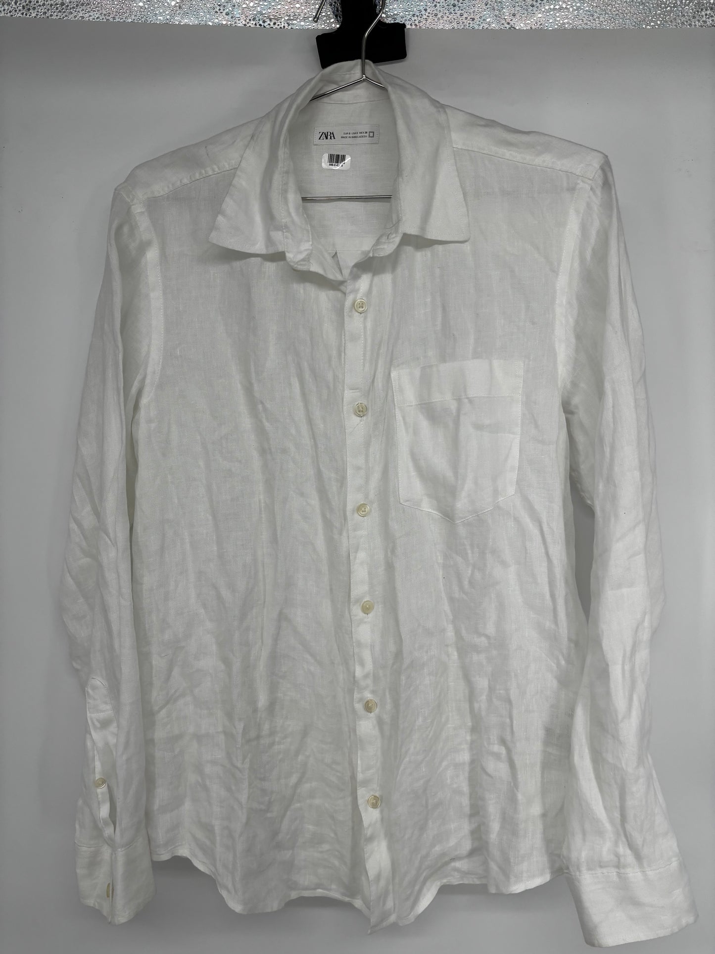 ZARA Men’s White Casual Shirt – Size S