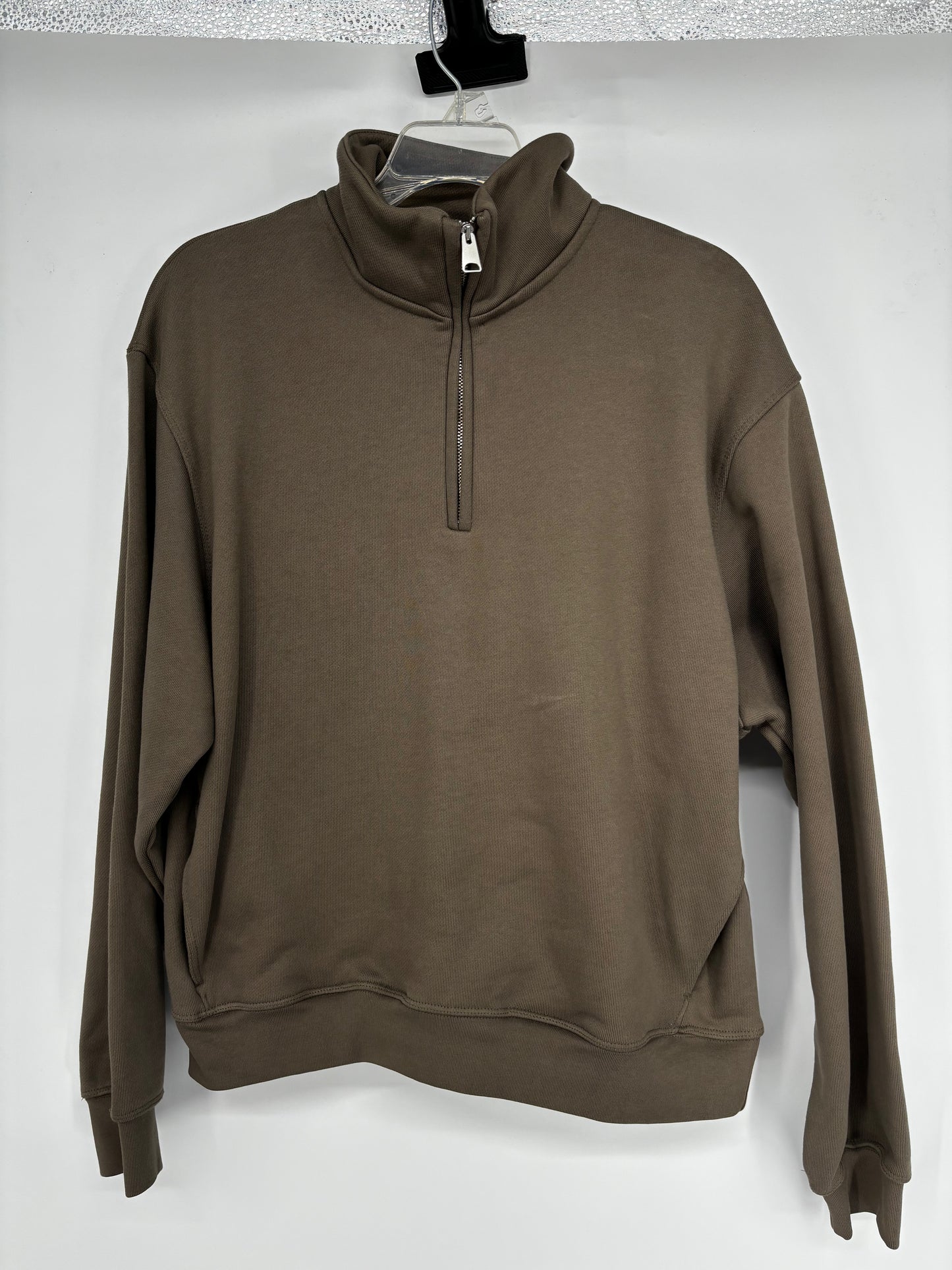 ZARA Men’s Brown Half-Zip Sweatshirt – Size M