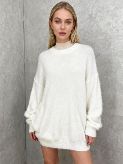 Classic White Knit Sweater – Women’s XL