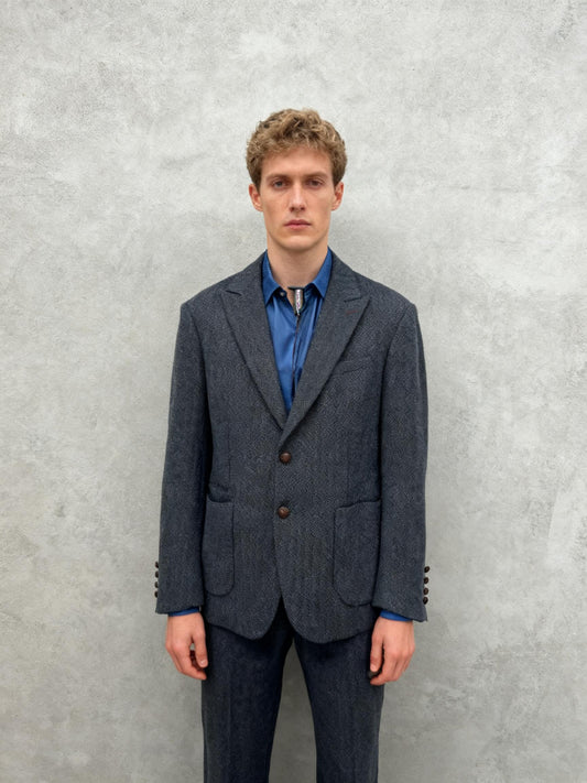 Men’s Navy Blue Suit Jacket – Size XL