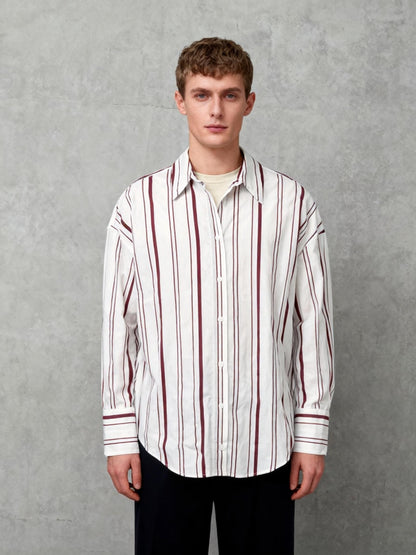 Men’s White Pinstripe Dress Shirt – Size S