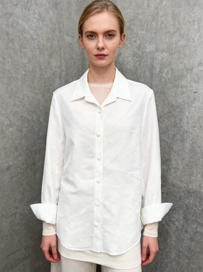 Women’s White Cropped Shirt – Size S