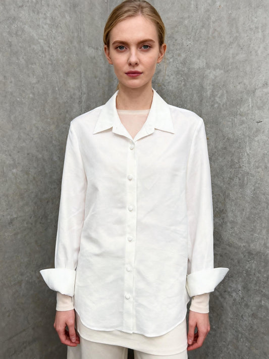 Women’s White Cropped Shirt – Size S