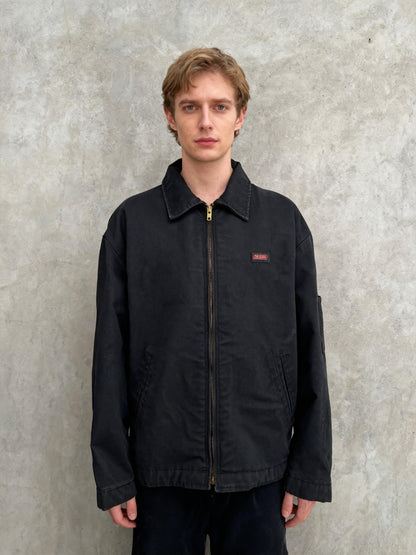 Men’s Black Zip-Up Jacket – Estimated Size M/L