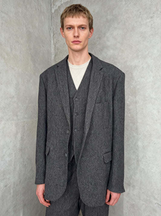Men’s Dark Gray Blazer And Pants – Size XXL