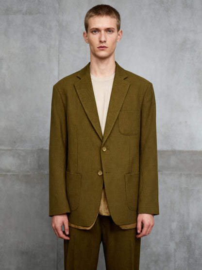Men’s Olive Green Blazer – Size M