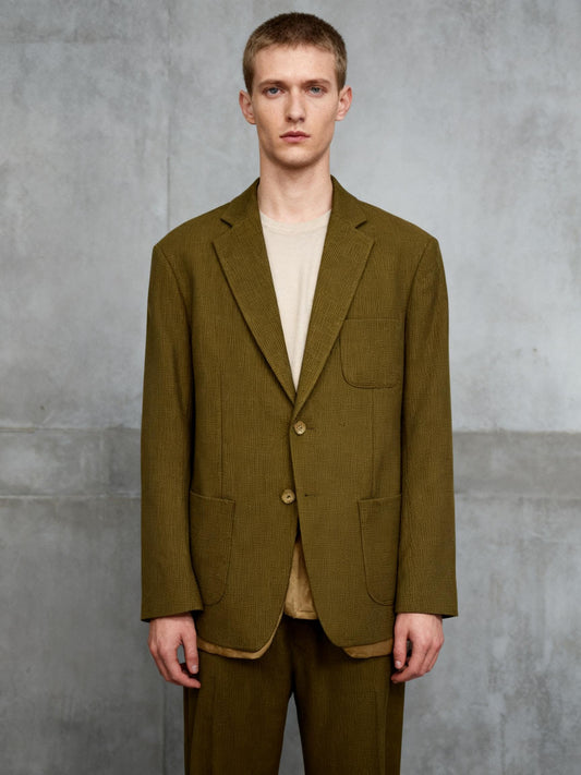 Men’s Olive Green Blazer – Size M
