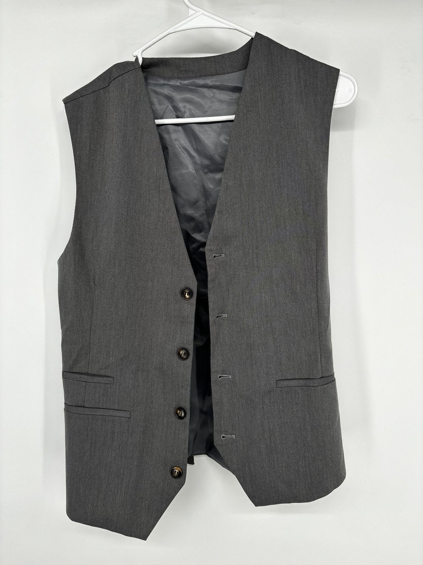 Men’s Dark Gray Suit Vest – Size L