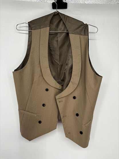 Men’s Brown Suit Vest – Size M