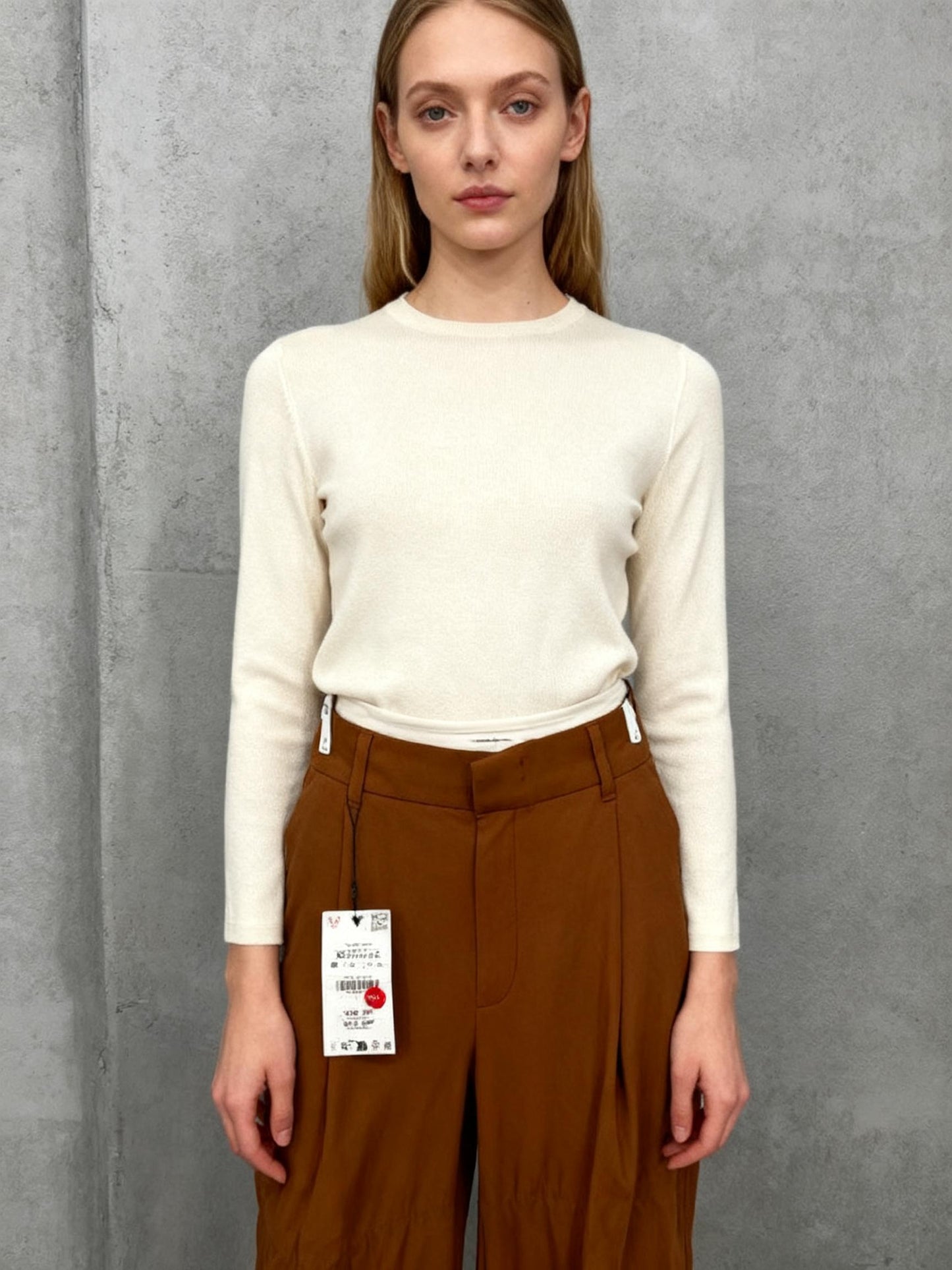 ZARA Women’s Brown Wide-Leg Pants – Size XS