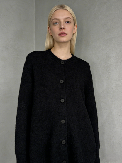 Women’s Black Knit Cardigan – Size XL