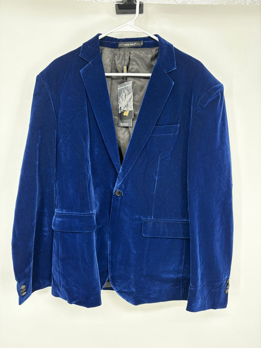 Men’s Blue Velvet Blazer – Size L