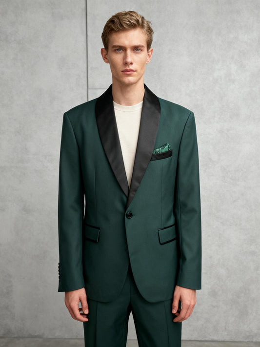 Men’s Green Blazer And Pants – Size M