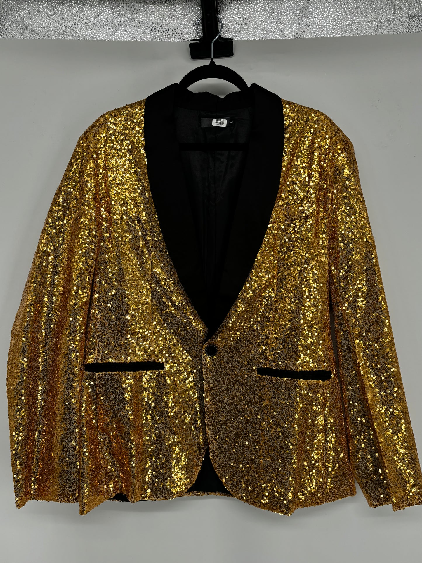 Men’s Gold Sequin Blazer – Size L