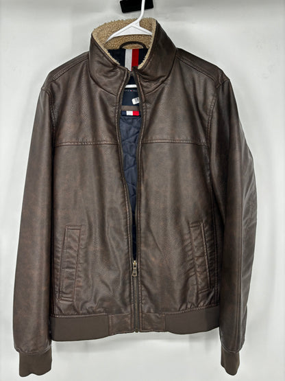 Men’s Brown Leather Jacket – Estimated Size S–M
