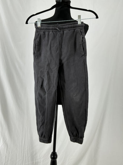 Black Cotton Blend Drawstring Joggers with Side Pockets Size 122cm