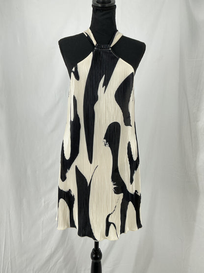 Black White Patterned Dress Size No