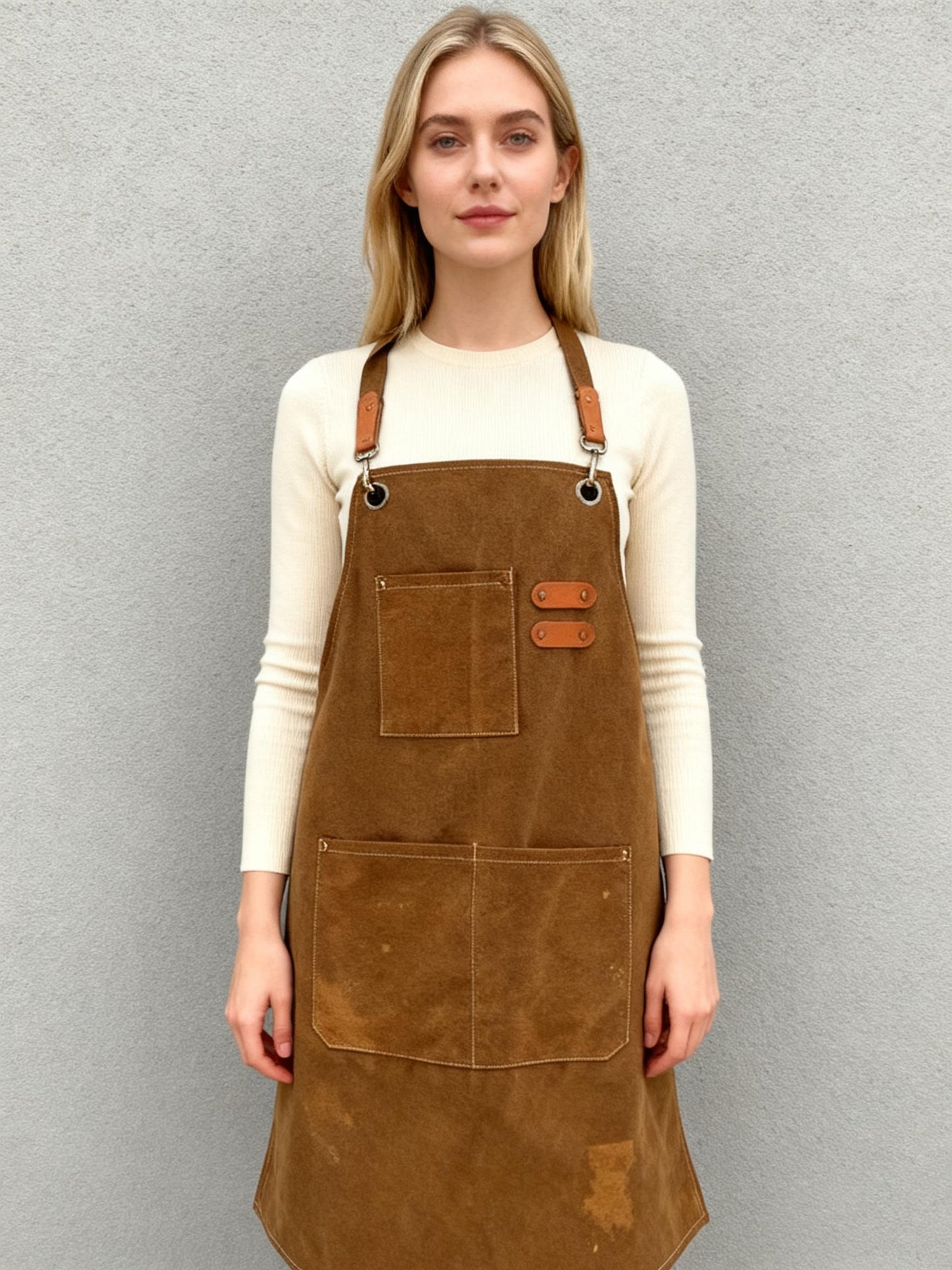 Brown Denim Apron