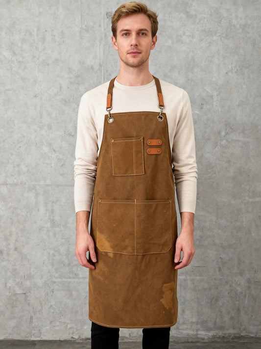 Brown Denim Apron