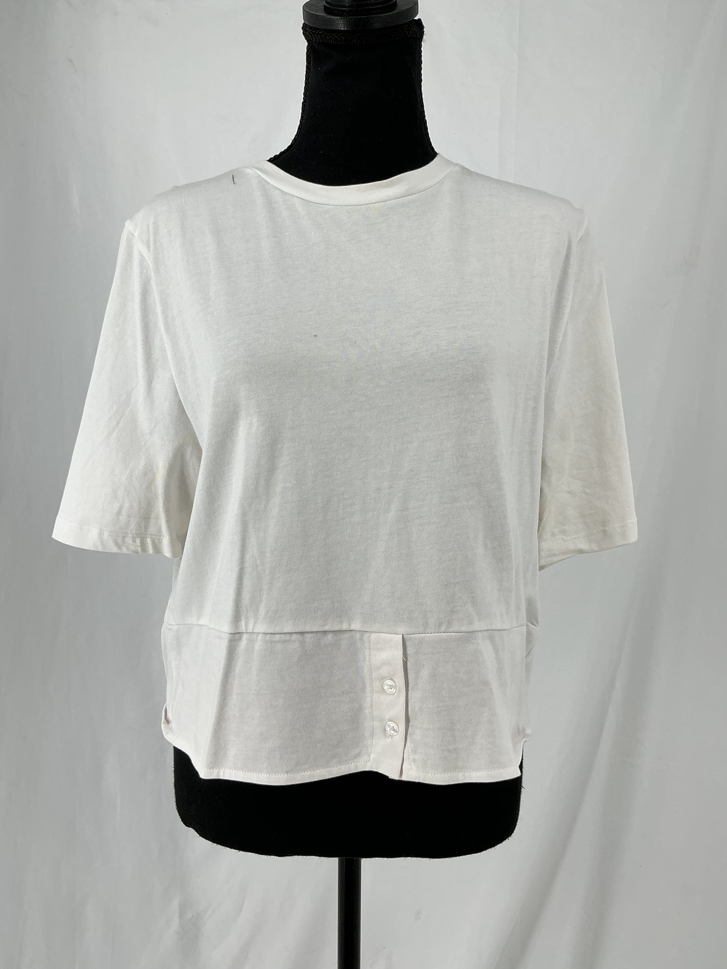 ZARA White T-Shirt Size L