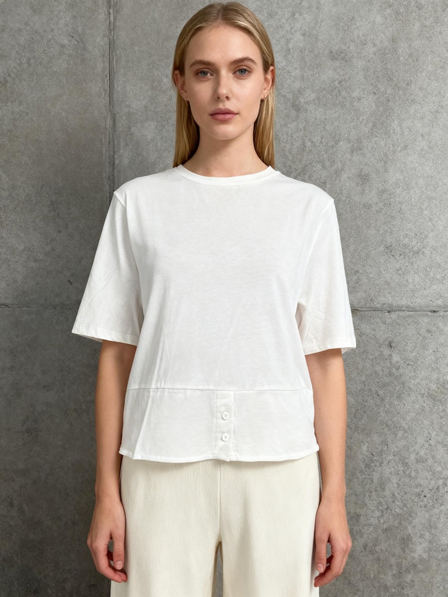 ZARA White T-Shirt Size L