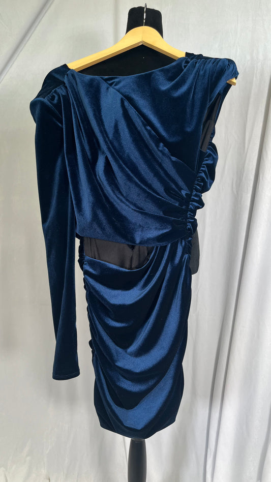 BELLA BARNETT Velvet Drape Dress Size M