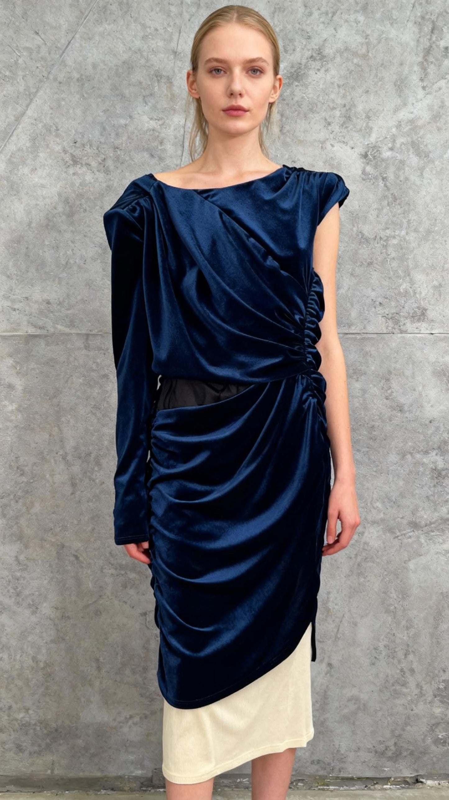 BELLA BARNETT Velvet Drape Dress Size M