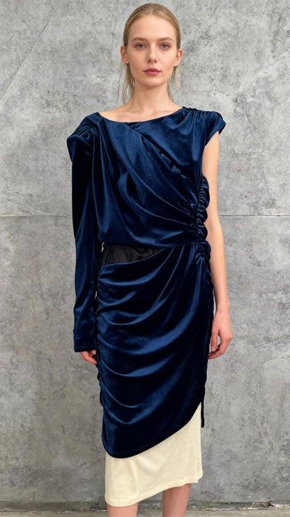 BELLA BARNETT Velvet Drape Dress Size M