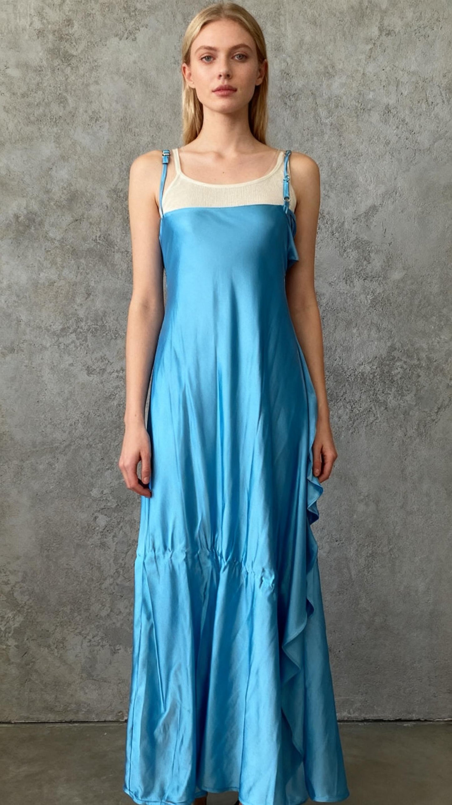 Yazinie Women's Satin Tube Sexy Backless Formal Wedding Guest Evening Party Maxi Dresses Gala DressSize S