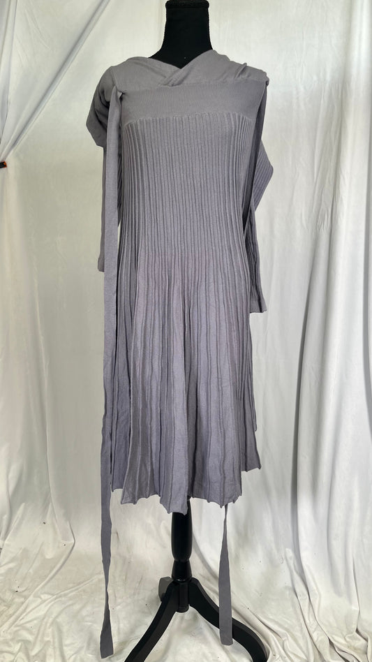 SOMTHRON Women's Turtleneck Jumper Dress, Elegant, High Closed, Long Sleeve, Ribbed, Knitted, Stretchy, Plain Bodycon Maxi Dress  Size M