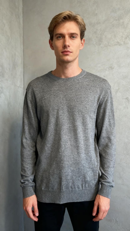 TopTie Men's Winter Sweaters Solid Color Crew Neck  Size XL