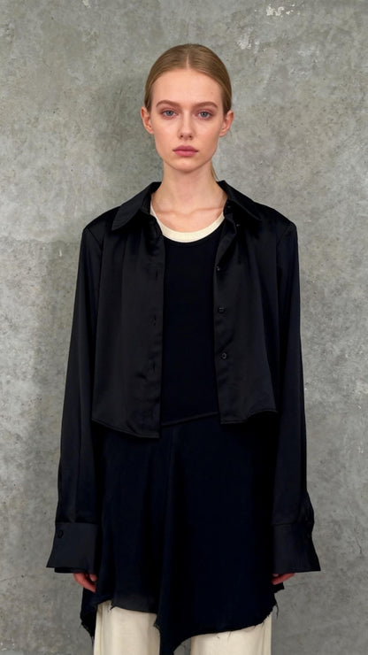 ZARA Short Black Top Shirt Size S