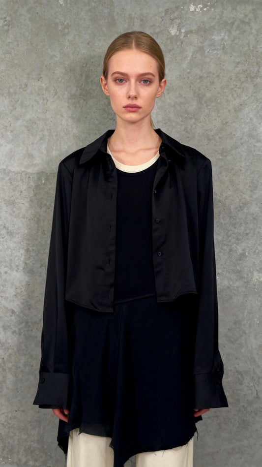 ZARA Short Black Top Shirt Size S