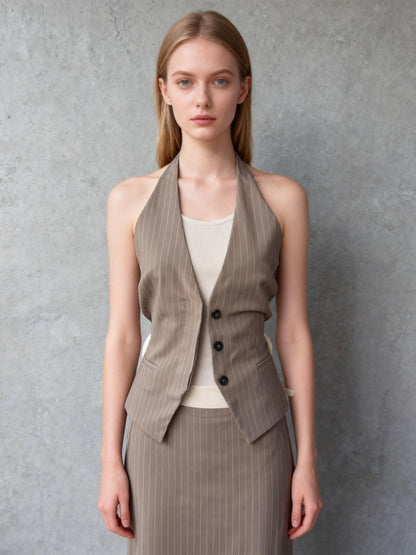 Women's vest brown size L