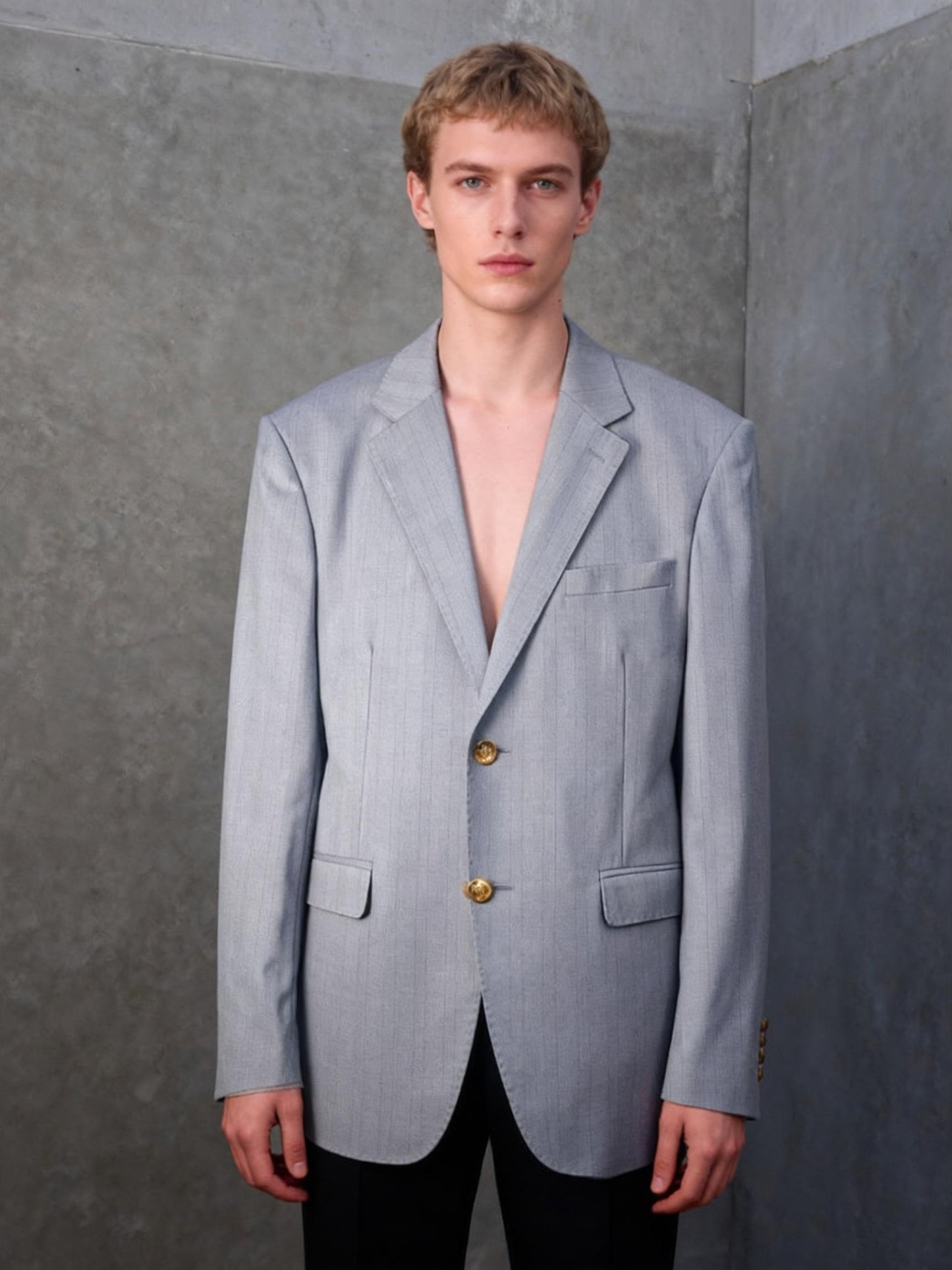 Men's grey suit trousers size L