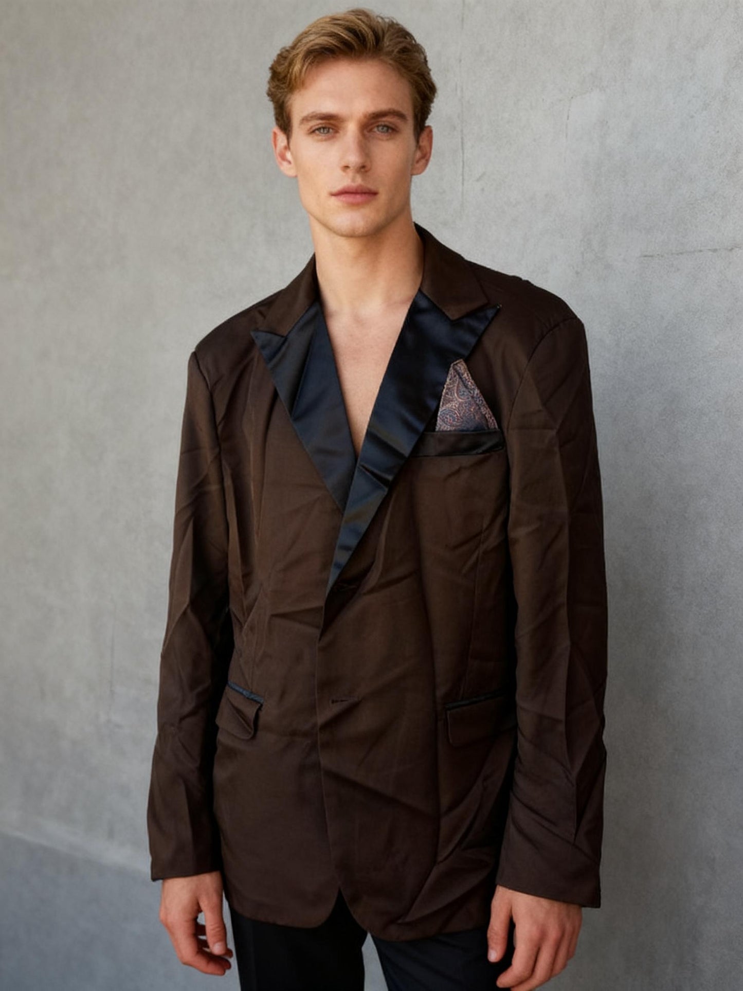 Men's Brown Suit Trousers Size XL