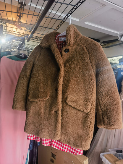 LONG FAUX SHEARLING COAT LIMITED EDITION Size 8