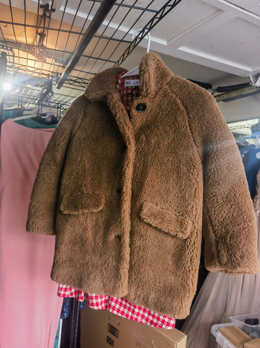 LONG FAUX SHEARLING COAT LIMITED EDITION Size 8