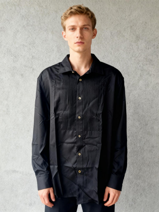 Mens Shirt Versatile 100% Charmeuse Silk Button Down Shirt Long Sleeves All Season for Formal Casual  Size XL