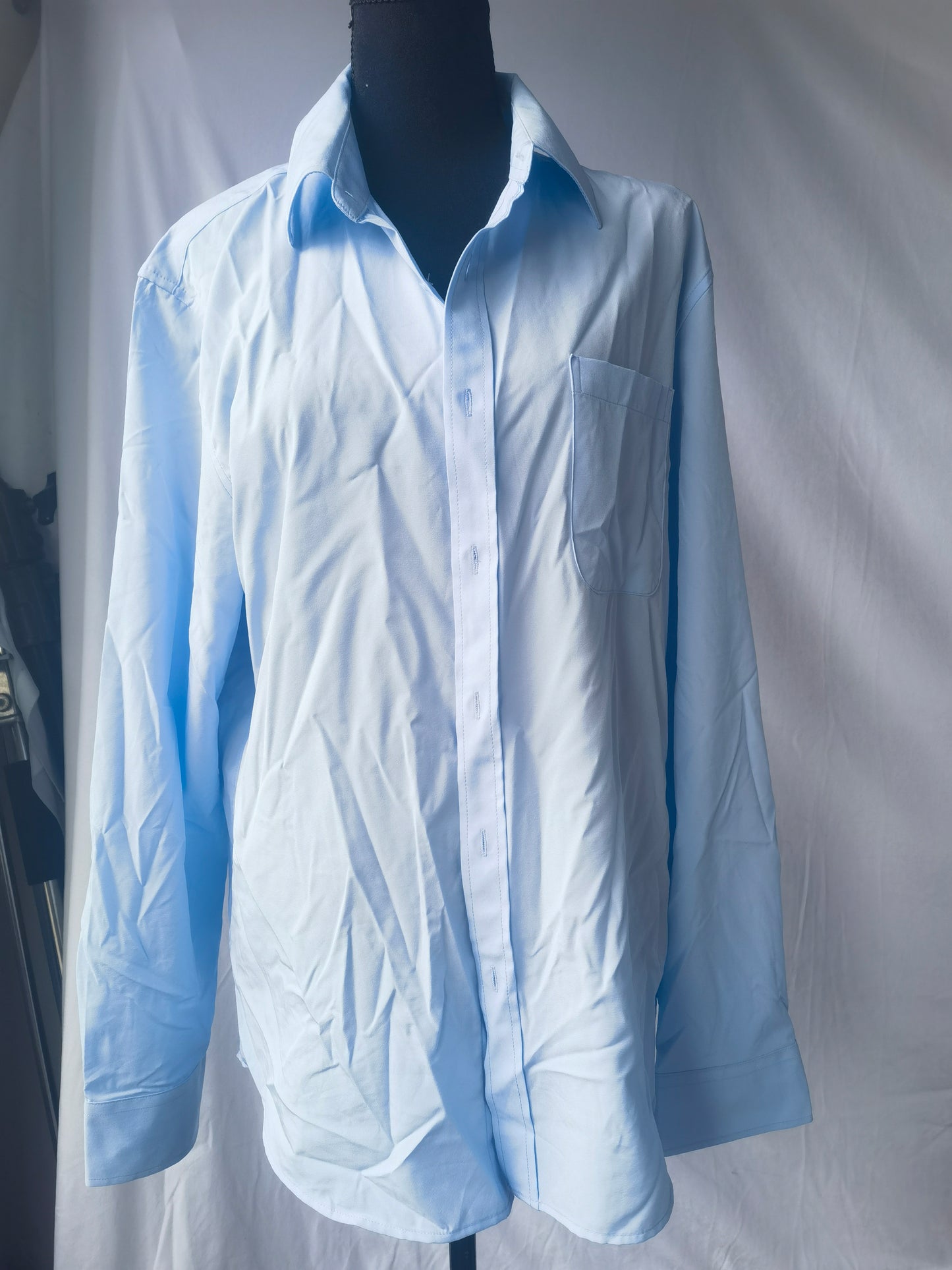 Men's Button Down Long Sleeve Shirt Casual Untucked Dress Shirt Regular Fit Wedding Shirts size M
