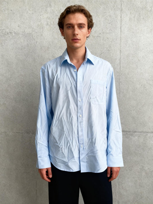 Men's Button Down Long Sleeve Shirt Casual Untucked Dress Shirt Regular Fit Wedding Shirts size M